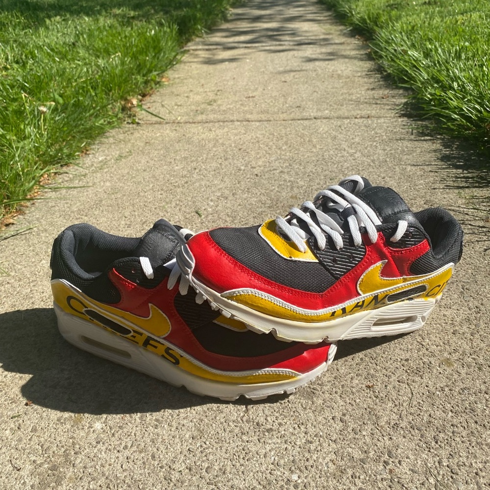 Custom Kansas City air max 90, size men’s 12